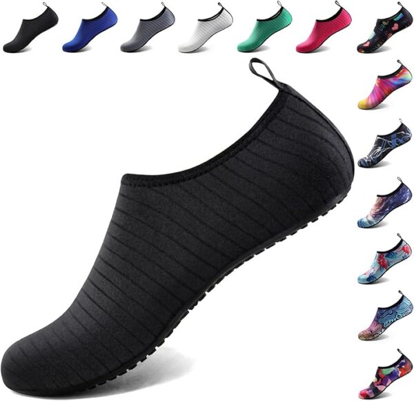 Quick-dry unisex water shoes for swim, beach, yoga, and camping – breathable aqua socks for adults and youth in various sizes